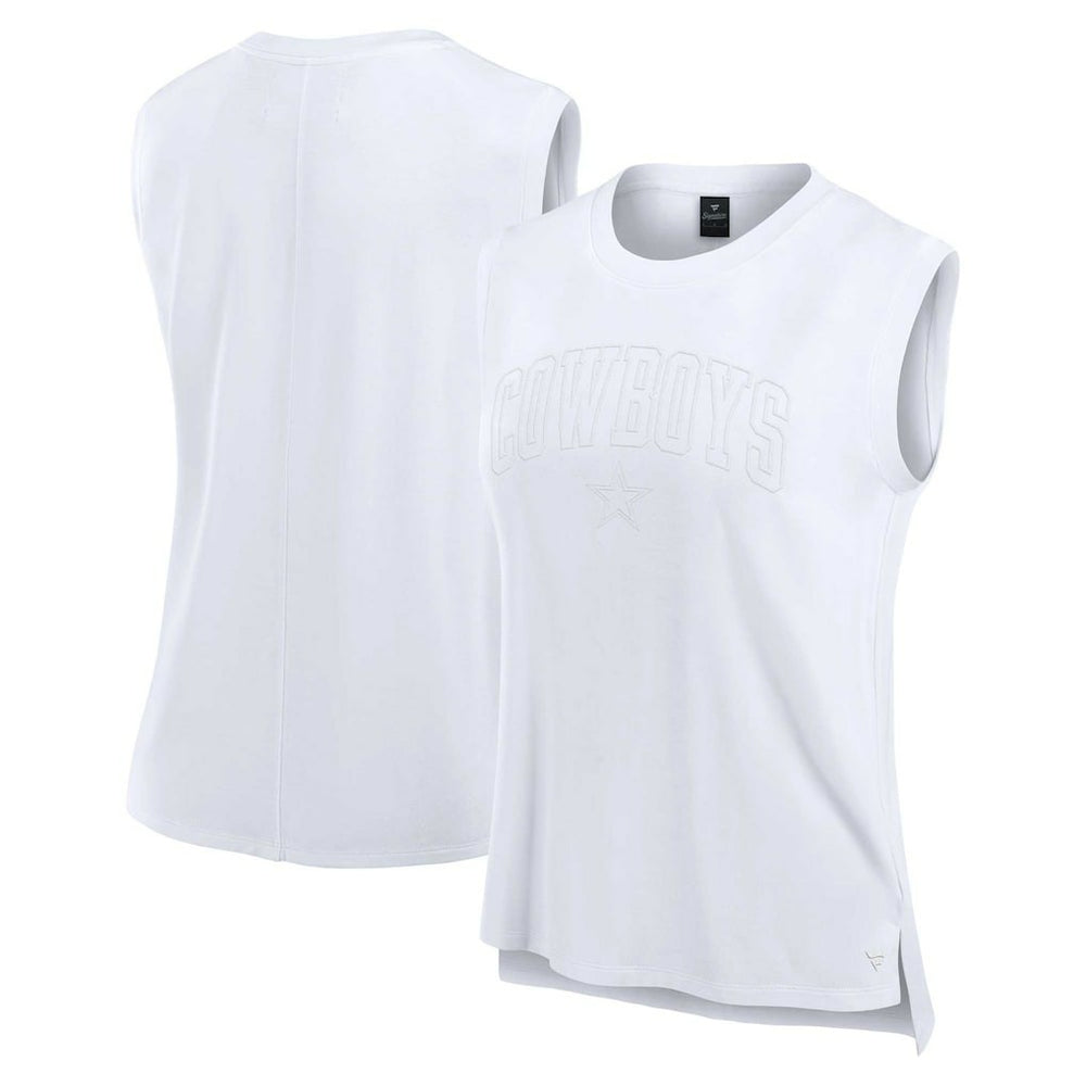 Dallas Cowboys Women's Studio Gym Tank Top White | Fanatics