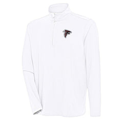 Atlanta Falcons Antigua Hunk Quarter-Zip Pullover Top White | NFL