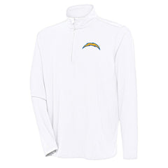 Los Angeles Chargers Antigua Hunk Quarter-Zip Pullover Top White | NFL