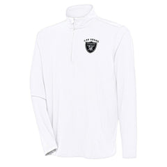 Las Vegas Raiders Antigua Hunk Quarter-Zip Pullover Top White | NFL