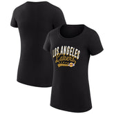 Los Angeles Lakers G-III 4Her by Carl Banks Women's Super-Slim Fit Lightweight Filigree Logo T-Shirt - Black - NBA