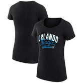 Orlando Magic G-III 4Her by Carl Banks Women's Super-Slim Fit Lightweight Filigree Logo T-Shirt - Black - NBA