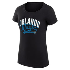 Orlando Magic G-III 4Her by Carl Banks Women's Super-Slim Fit Lightweight Filigree Logo T-Shirt - Black - NBA