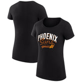 Phoenix Suns G-III 4Her by Carl Banks Women's Super-Slim Fit Lightweight Filigree Logo T-Shirt - Black - NBA