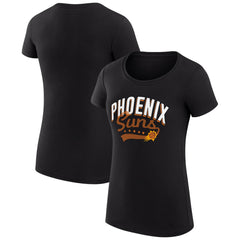 Phoenix Suns G-III 4Her by Carl Banks Women's Super-Slim Fit Lightweight Filigree Logo T-Shirt - Black - NBA