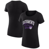 Sacramento Kings G-III 4Her by Carl Banks Women's Super-Slim Fit Lightweight Filigree Logo T-Shirt - Black - NBA