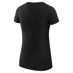 San Antonio Spurs G-III 4Her by Carl Banks Women's Super-Slim Fit Lightweight Filigree Logo T-Shirt - Black - NBA