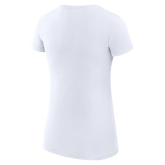 Detroit Pistons G-III 4Her by Carl Banks Women's Super-Slim Fit Lightweight Filigree Logo T-Shirt - White - NBA