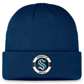Seattle Kraken Fanatics Authentic Pro Training Camp Cuffed Knit Hat - Deep Sea Blue - NHL