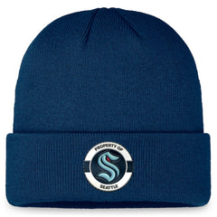 Seattle Kraken Fanatics Authentic Pro Training Camp Cuffed Knit Hat - Deep Sea Blue - NHL