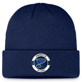 St. Louis Blues Fanatics Authentic Pro Training Camp Cuffed Knit Hat - Navy - NHL