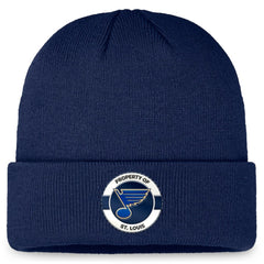 St. Louis Blues Fanatics Authentic Pro Training Camp Cuffed Knit Hat - Navy - NHL
