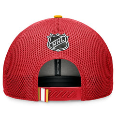 Calgary Flames Fanatics 2024 NHL Draft On Stage Trucker Adjustable Hat - Red - NHL
