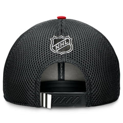 Chicago Blackhawks Fanatics 2024 NHL Draft On Stage Trucker Adjustable Hat - Black - NHL