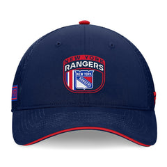 New York Rangers Fanatics 2024 NHL Draft On Stage Trucker Adjustable Hat - Navy - NHL