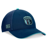 Seattle Kraken Fanatics 2024 NHL Draft On Stage Trucker Adjustable Hat - Deep Sea Blue - NHL