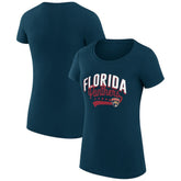 Florida Panthers G-III 4Her by Carl Banks Women's Super-Slim Fit Lightweight Filigree Logo T-Shirt – Navy - NHL