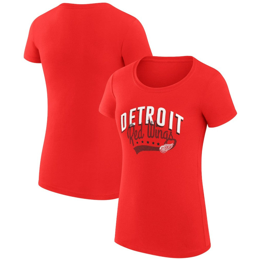 Detroit Red Wings G-III 4Her by Carl Banks Women's Super-Slim Fit Lightweight Filigree Logo T-Shirt – Red - NHL