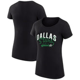 Dallas Stars G-III 4Her by Carl Banks Women's Super-Slim Fit Lightweight Filigree Logo T-Shirt – Black - NHL