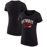 Detroit Red Wings G-III 4Her by Carl Banks Women's Super-Slim Fit Lightweight Filigree Logo T-Shirt – Black - NHL