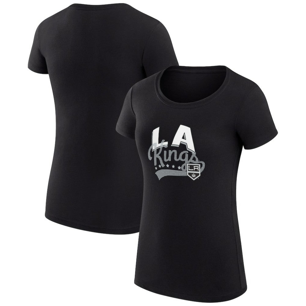 Los Angeles Kings G-III 4Her by Carl Banks Women's Super-Slim Fit Lightweight Filigree Logo T-Shirt – Black - NHL