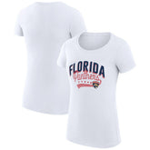 Florida Panthers G-III 4Her by Carl Banks Women's Super-Slim Fit Lightweight Filigree Logo T-Shirt – White - NHL