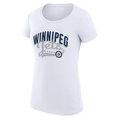 Winnipeg Jets G-III 4Her by Carl Banks Women's Super-Slim Fit Lightweight Filigree Logo T-Shirt – White - NHL