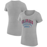 Colorado Avalanche G-III 4Her by Carl Banks Women's Super-Slim Fit Lightweight Filigree Logo T-Shirt – Gray - NHL