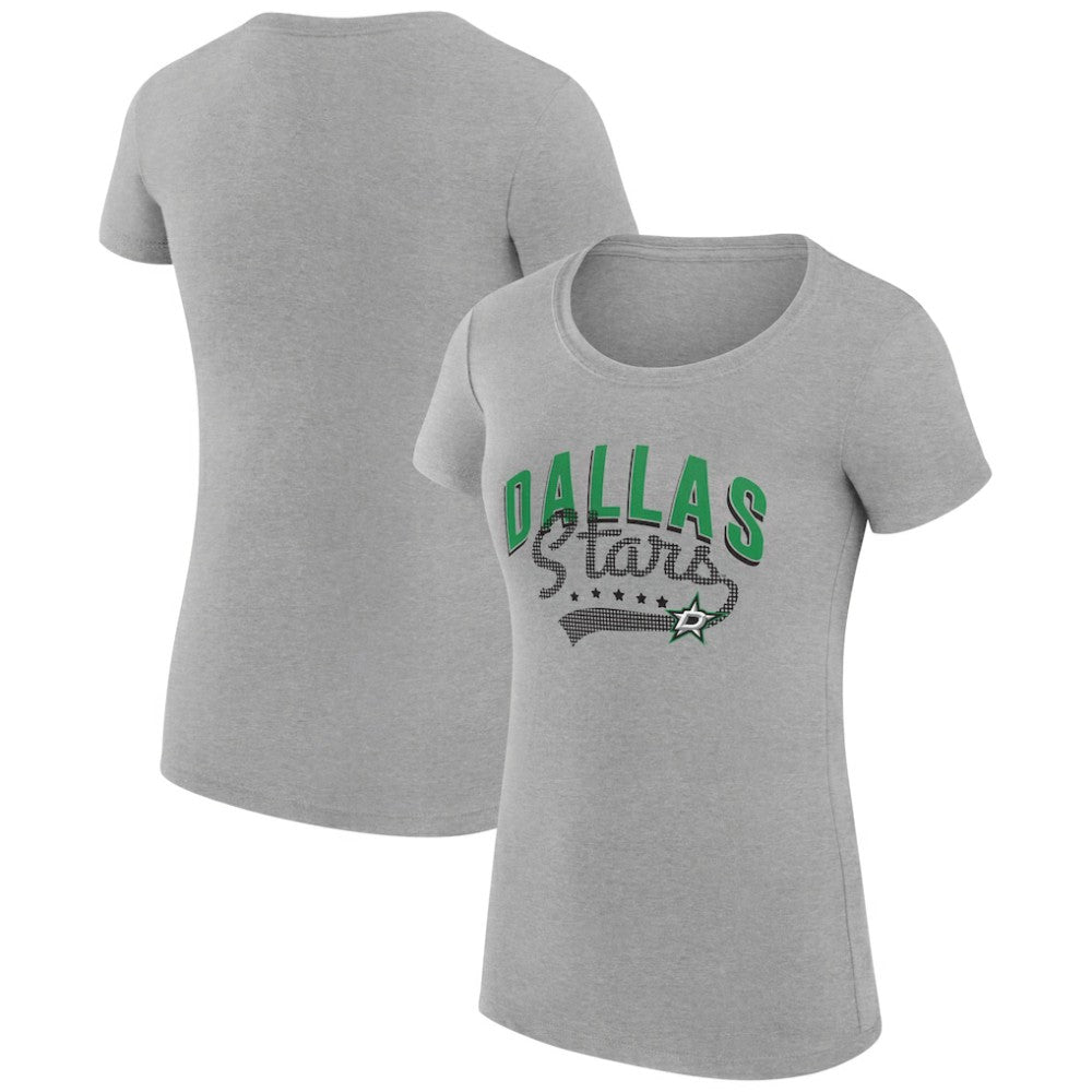 Dallas Stars G-III 4Her by Carl Banks Women's Super-Slim Fit Lightweight Filigree Logo T-Shirt – Gray - NHL
