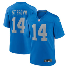 Amon-Ra St. Brown Detroit Lions Alternate Game Jersey Blue | Nike for Sale