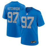 Aidan Hutchinson Detroit Lions Alternate Game Jersey Blue | Nike for Sale