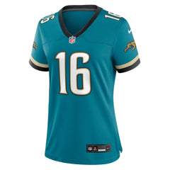 Trevor Lawrence Jacksonville Jaguars Women's Prowler Throwback Game Jersey Teal | Nike for Sale