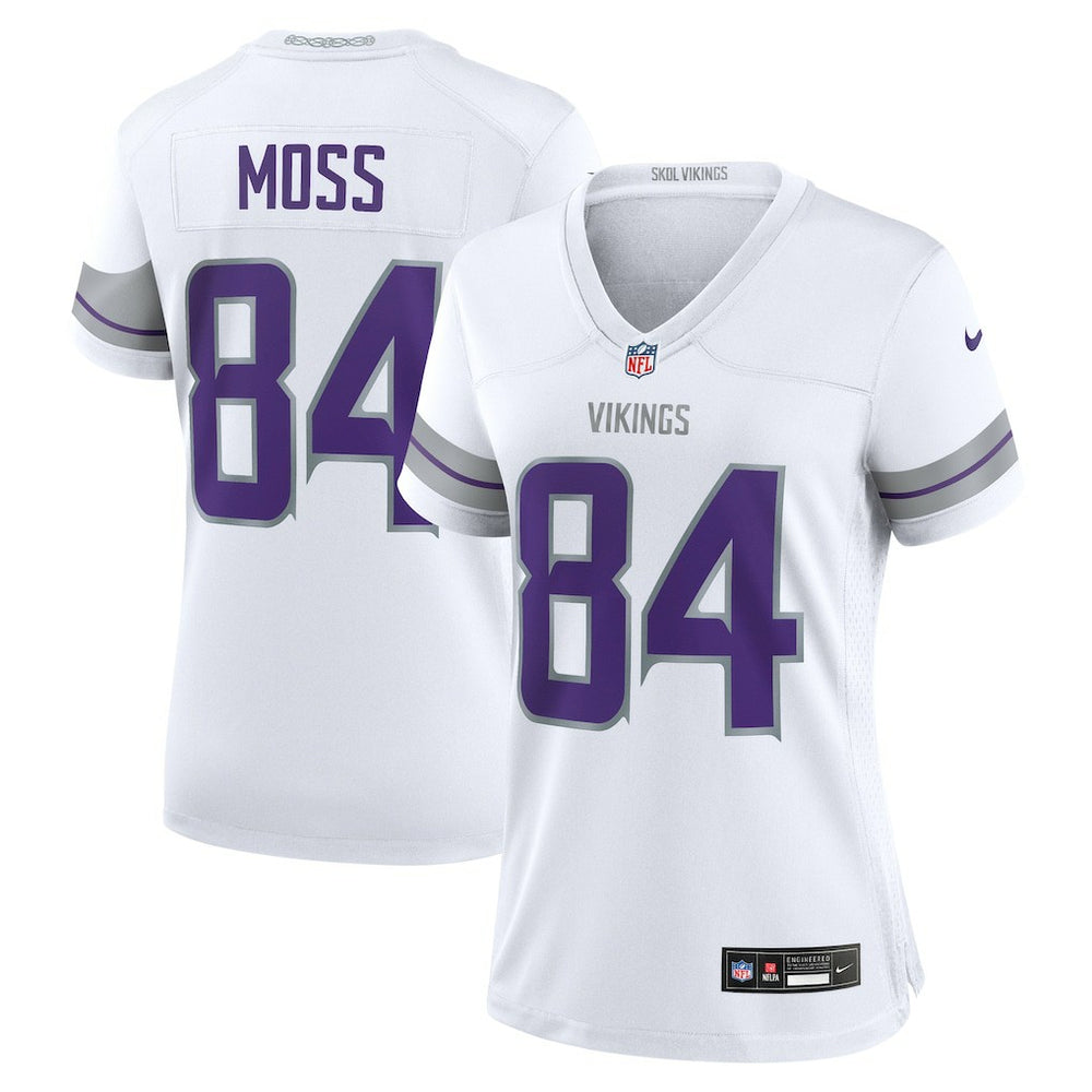 Randy Moss Minnesota Vikings Women's Alternate Retired Player Game Jersey White | Nike for Sale