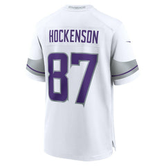 T.J. Hockenson Minnesota Vikings Alternate Game Player Jersey White | Nike for Sale