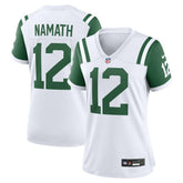 Joe Namath New York Jets Women's Classic Alternate Retired Player Game Jersey White | Nike for Sale