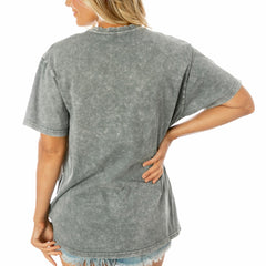 Denver Broncos Gameday Couture Women's Tackle Titan Boyfriend Washed T-Shirt Gray | NFL
