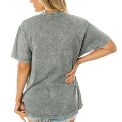 Kansas City Chiefs Gameday Couture Women's Tackle Titan Boyfriend Washed T-Shirt Gray | NFL