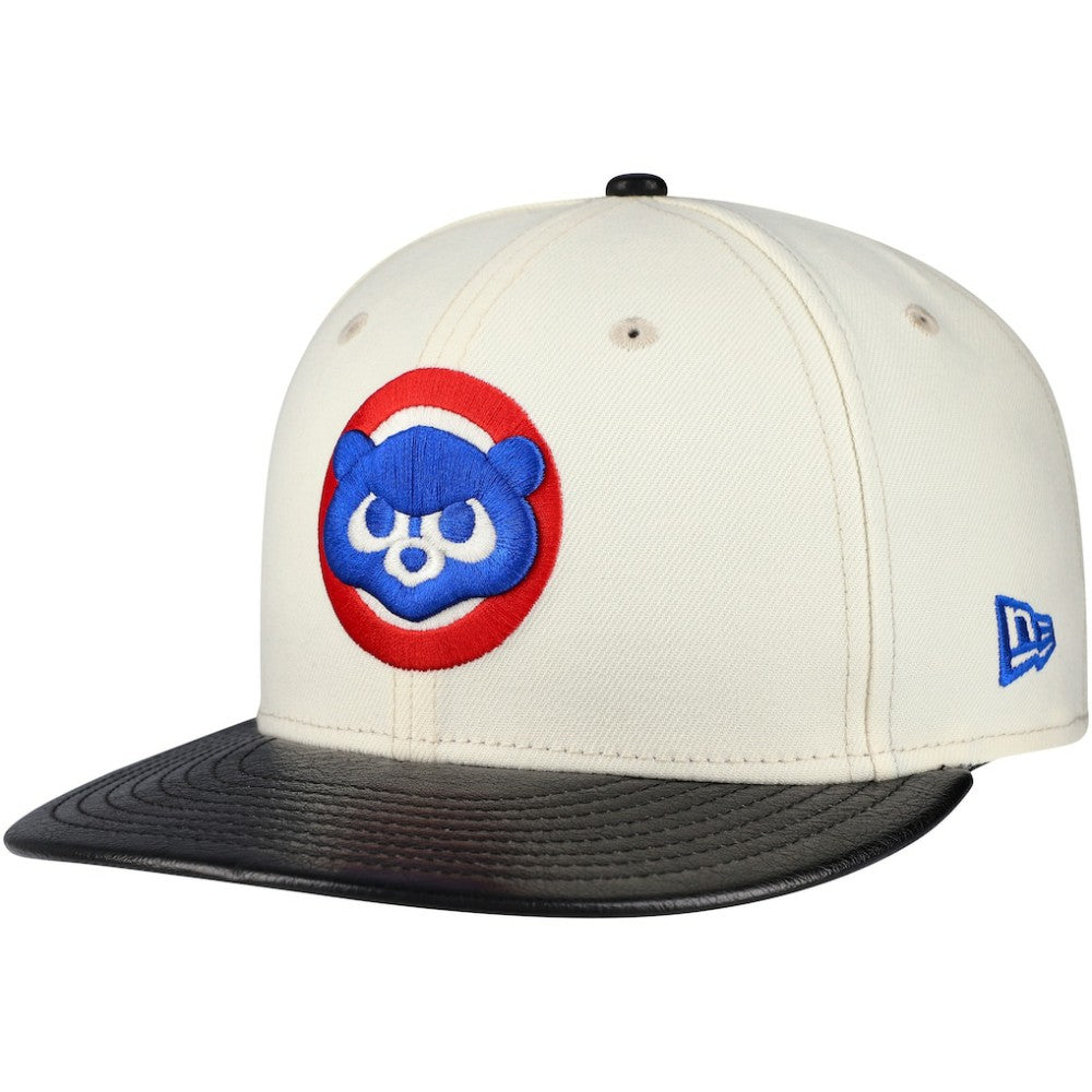 Chicago Cubs New Era Game Night Leather Visor 59FIFTY Fitted Hat - MLB