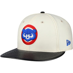 Chicago Cubs New Era Game Night Leather Visor 59FIFTY Fitted Hat - MLB