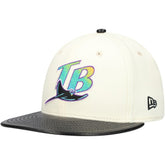 Tampa Bay Rays New Era Game Night Leather Visor 59FIFTY Fitted Hat - MLB