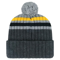 Pittsburgh Penguins '47 Stack Patch Cuffed Knit Hat with Pom - Gray - NHL