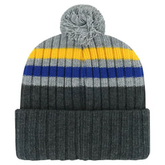 St. Louis Blues '47 Stack Patch Cuffed Knit Hat with Pom - Gray - NHL