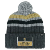 Vegas Golden Knights '47 Stack Patch Cuffed Knit Hat with Pom - Gray - NHL