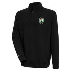 Boston Celtics Antigua Victory Quarter-Zip Pullover Top Black - NBA