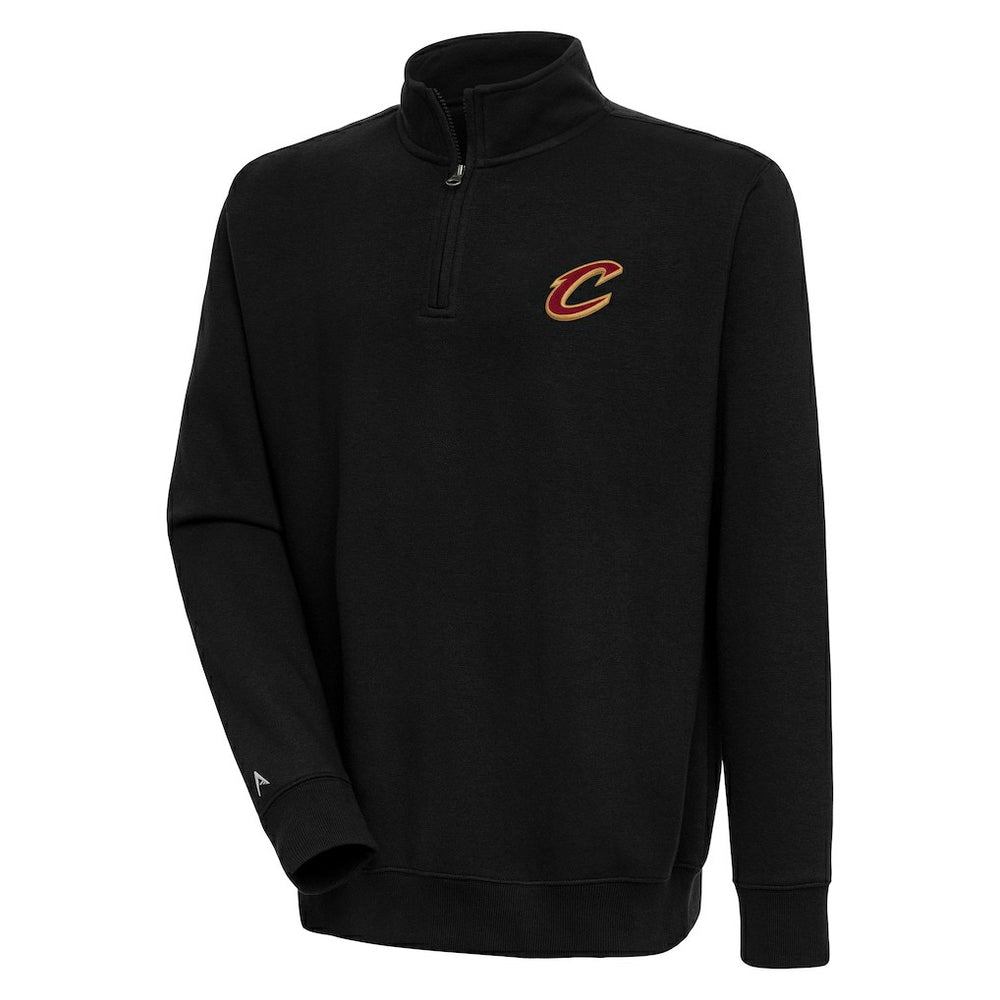 Cleveland Cavaliers Antigua Victory Quarter-Zip Pullover Top Black - NBA