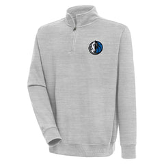 Dallas Mavericks Antigua Victory Quarter-Zip Pullover Top Heather Gray - NBA