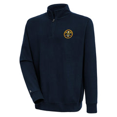 Denver Nuggets Antigua Victory Quarter-Zip Pullover Top Navy - NBA