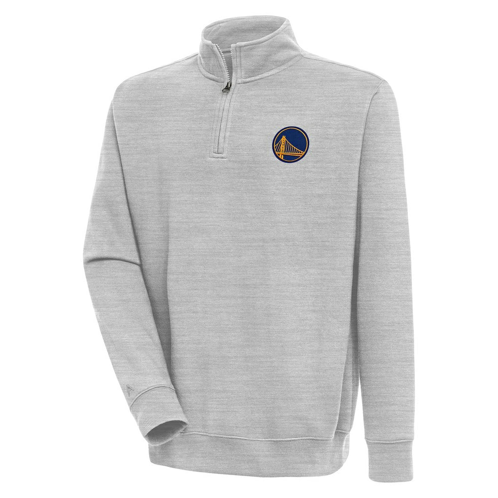 Golden State Warriors Antigua Victory Quarter-Zip Pullover Top Heather Gray - NBA