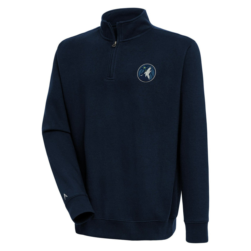 Minnesota Timberwolves Antigua Victory Quarter-Zip Pullover Top Navy - NBA