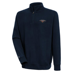 New Orleans Pelicans Antigua Victory Quarter-Zip Pullover Top Navy - NBA